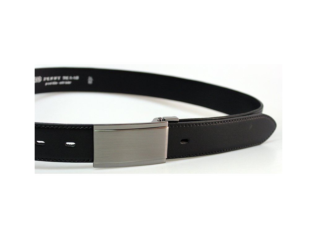 Pánský kožený opasek KUBÁT – společenský set se sponami